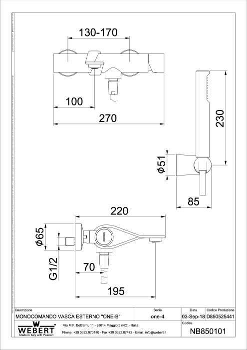 Baterie monocomandă cadă inox cu set de duș completă cu furtun 150 cm, duș manual și suport, negru mat. [2]