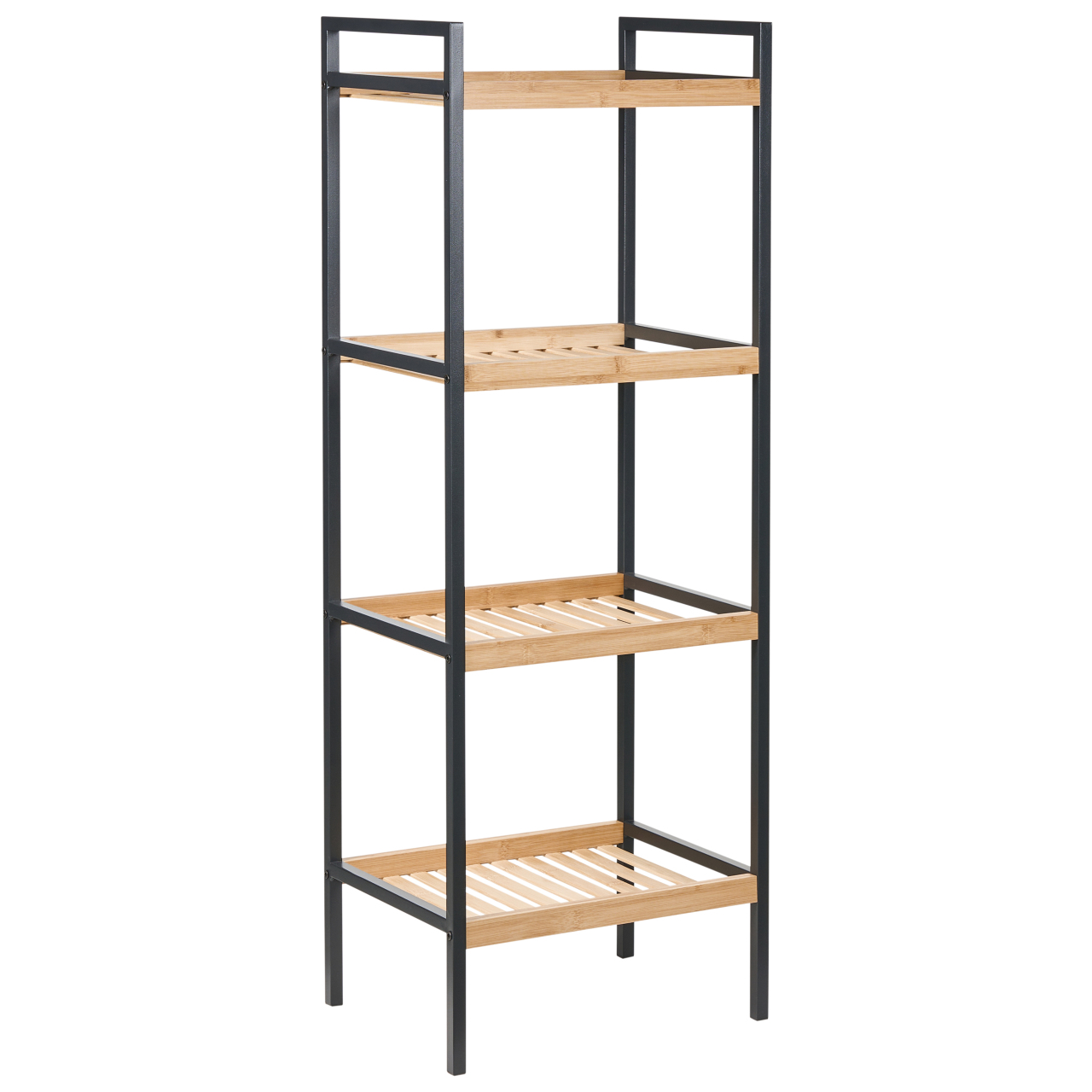 Bookcase with 4 shelves TAJZARA Bamboo wood Light brown [2]