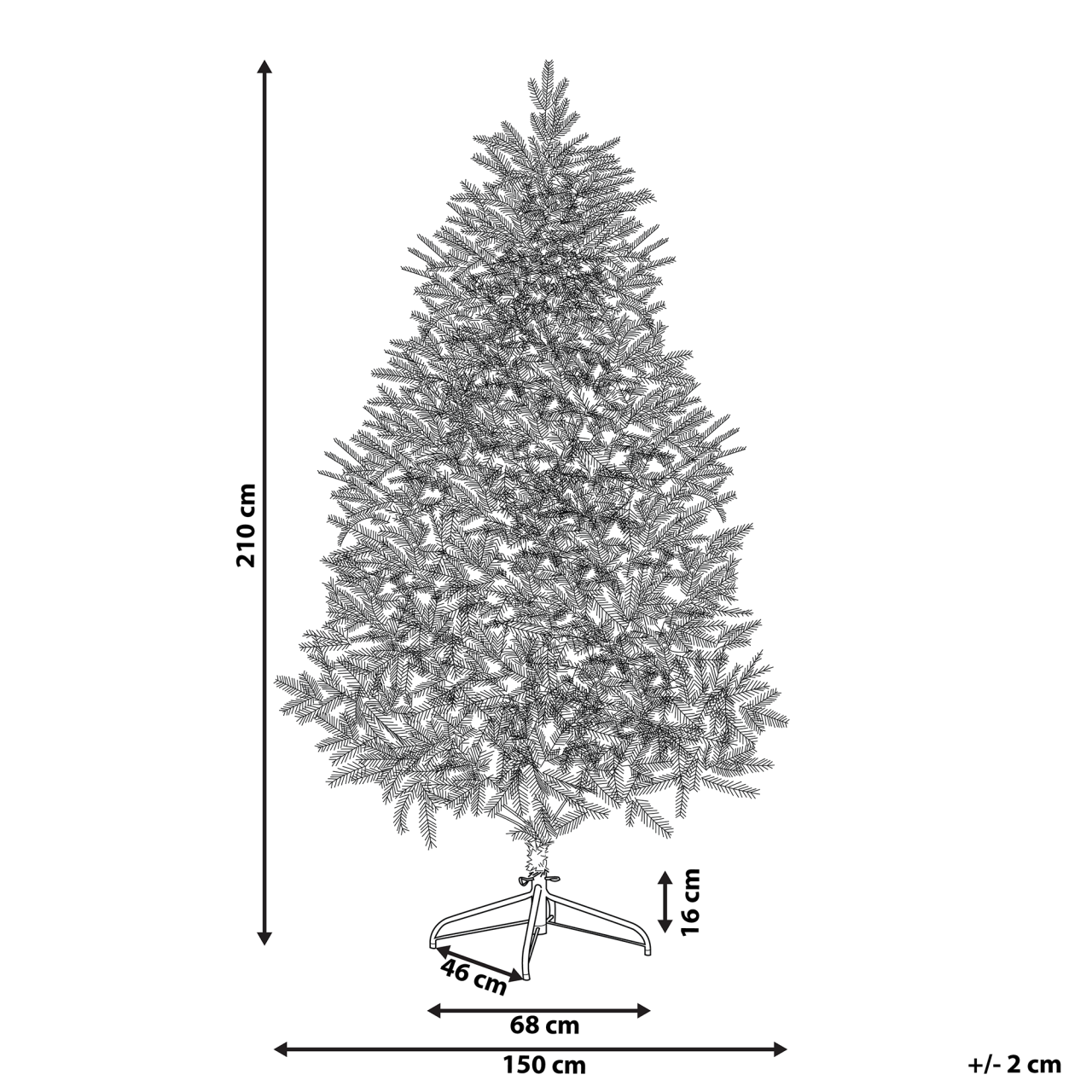 Brad de Crăciun artificial FARNHAM 210 cm Albastru [3]