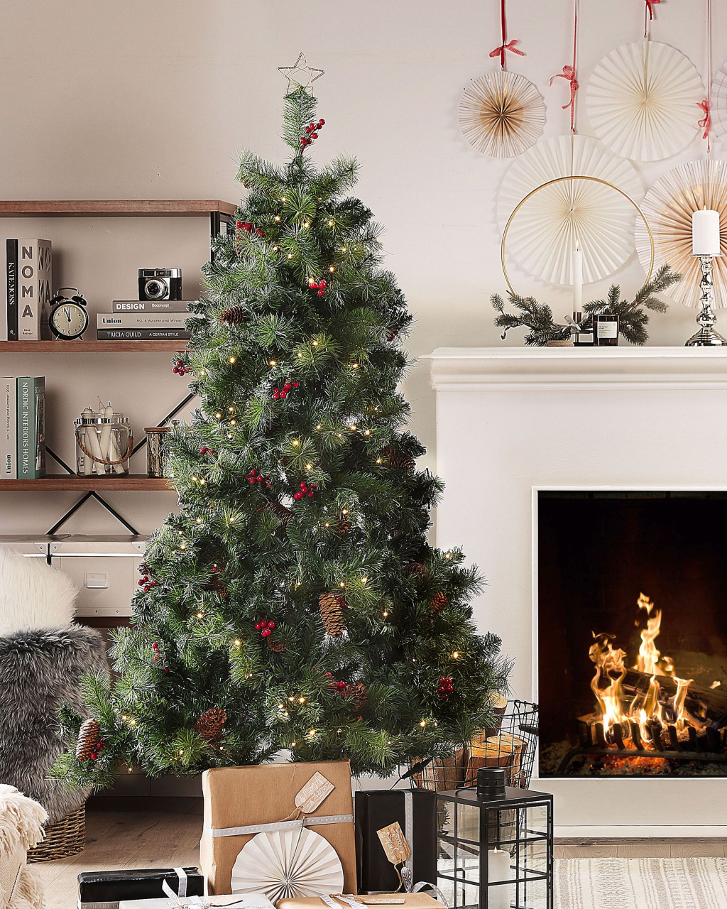 Brad de Crăciun artificial LED JACINTO 180 cm Verde închis [1]