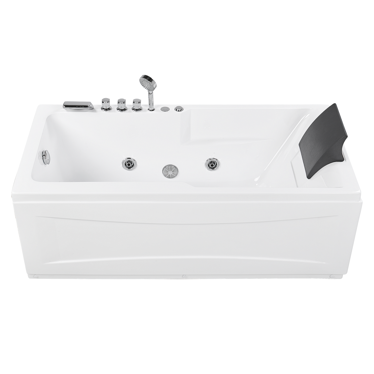ARTEMISA LED corner whirlpool bathtub Right 170 x 80 cm White [4]
