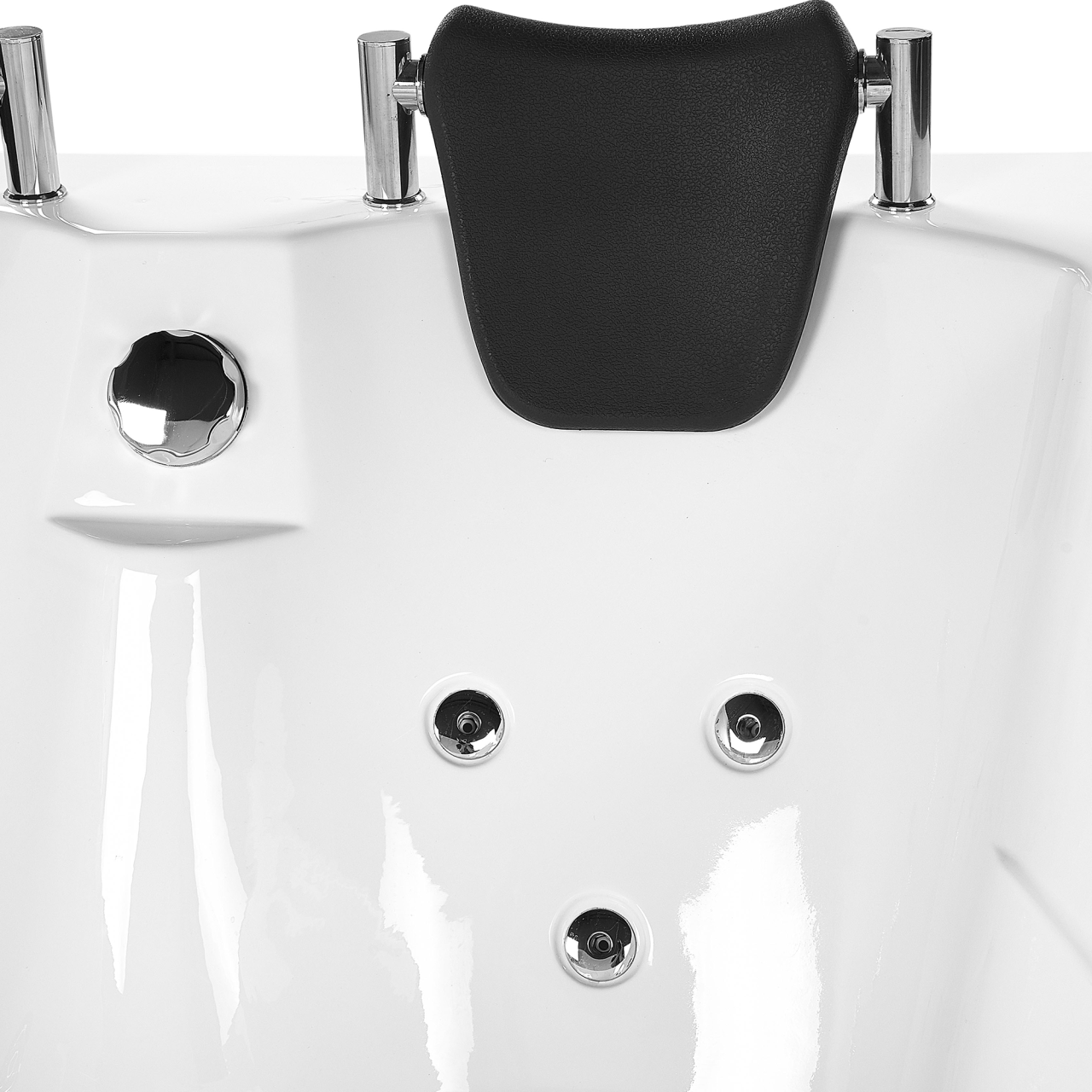 LED corner bathtub with whirlpool CALAMA Left 180 x 120 cm White [10]