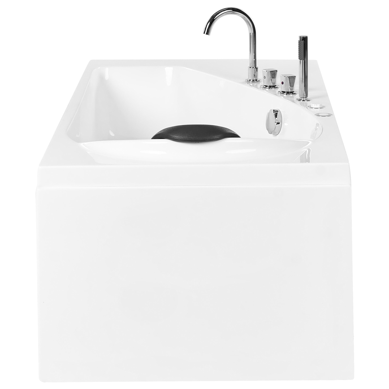 Corner LED bathtub with whirlpool CAURA Right 175 x 80 cm White [6]