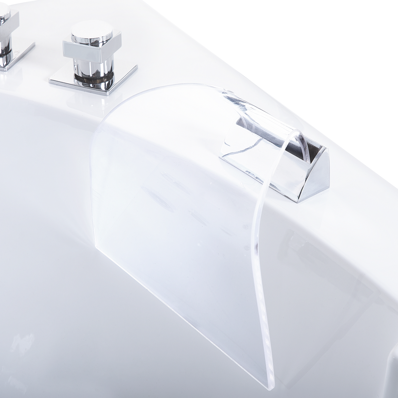 FUERTE LED corner bathtub with whirlpool 175 x 85 cm White [8]