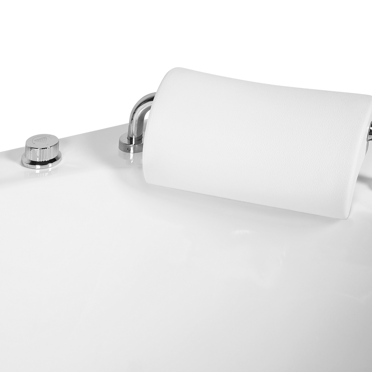 LED corner bathtub with whirlpool MANGLE 187 x 136 cm White [8]