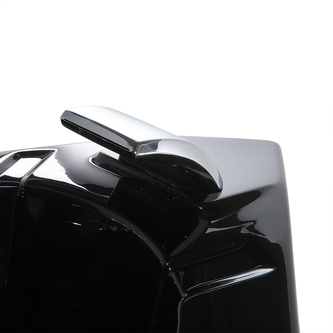 Corner LED bathtub with hydromassage MARTINICA 214 x 155 cm Black [7]