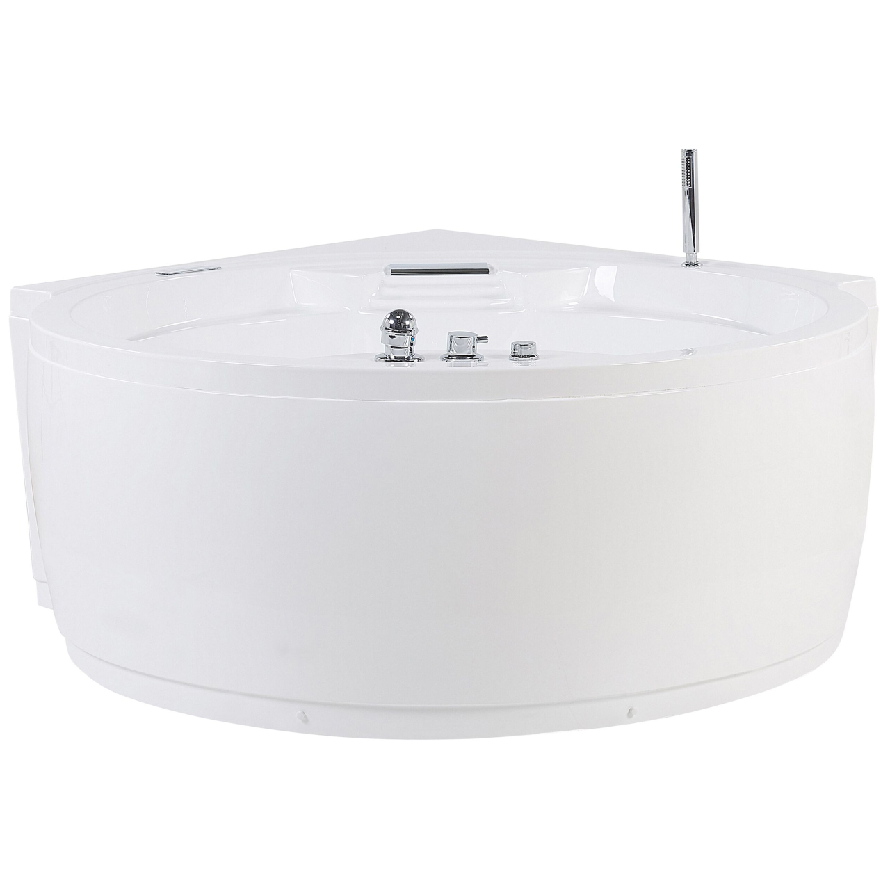 Cadă de colț LED cu hidromasaj MILANO Cu difuzor Bluetooth integrat 181 x 150 cm Alb [2]