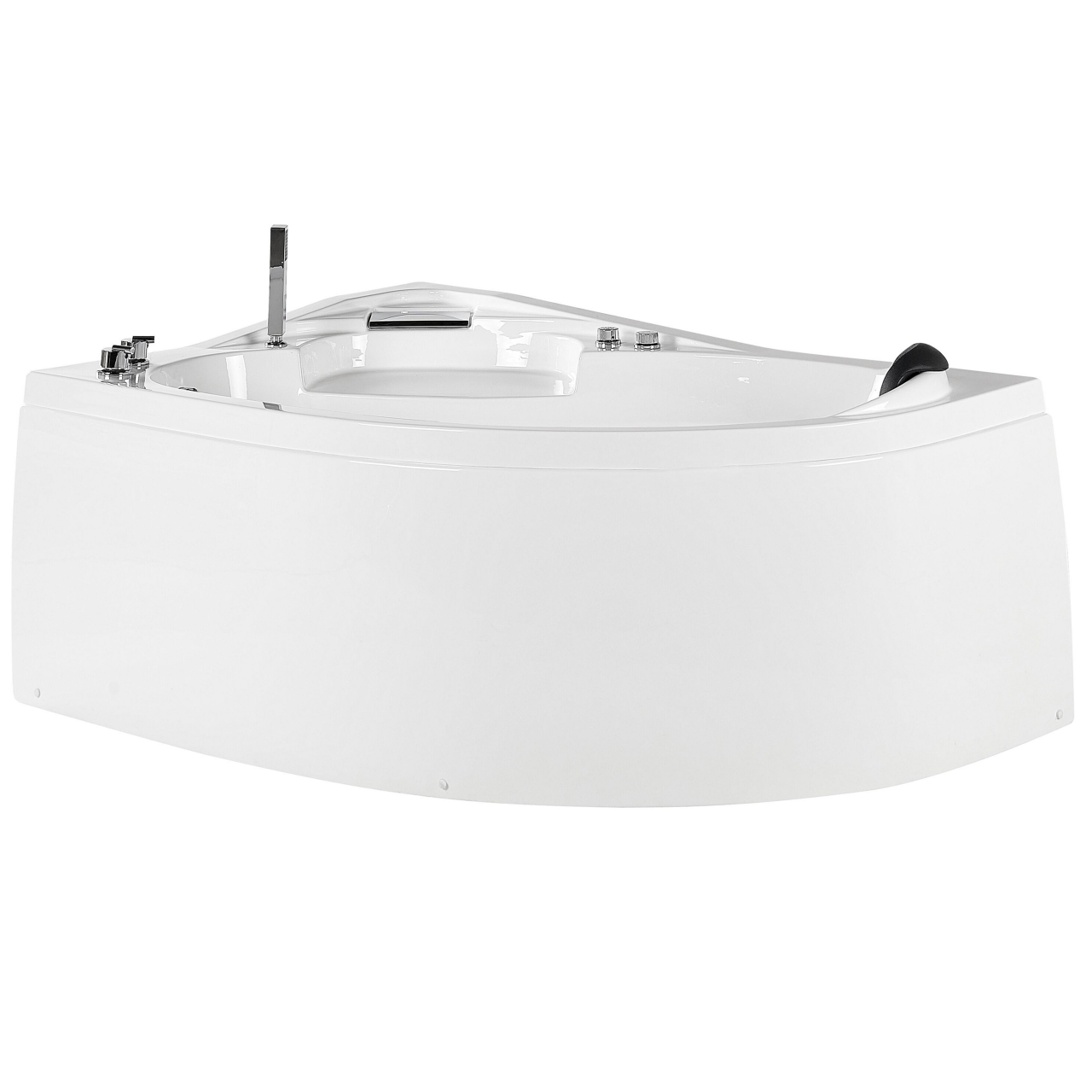 LED corner bathtub with hydromassage NEIVA Right 150 x 100 cm White [4]