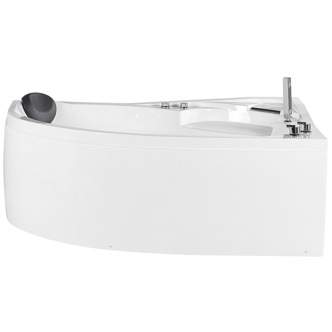 LED corner bathtub with hydromassage NEIVA Left 150 x 100 cm White [2]
