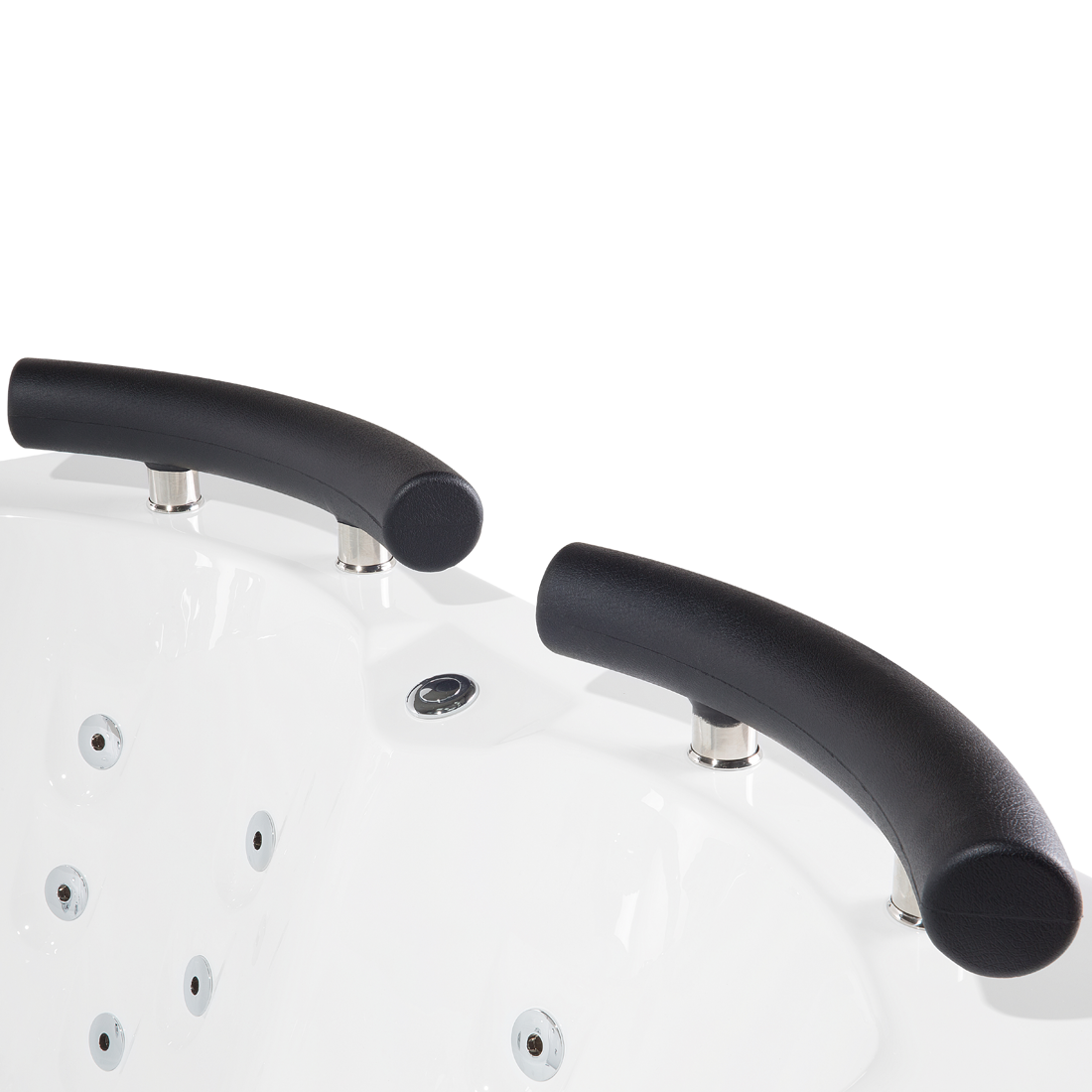 LED corner bathtub with whirlpool PARADISO Left 158 ​​x 113 cm White [9]