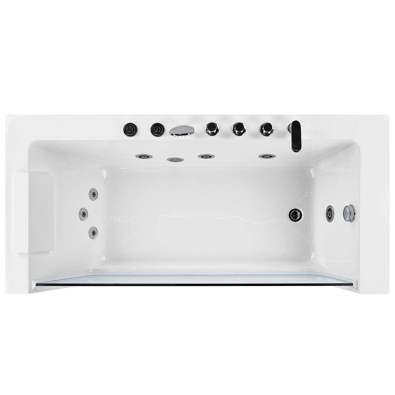 Cadă de colț LED cu hidromasaj PUQUIO Stânga 170 x 80 cm Alb [7]