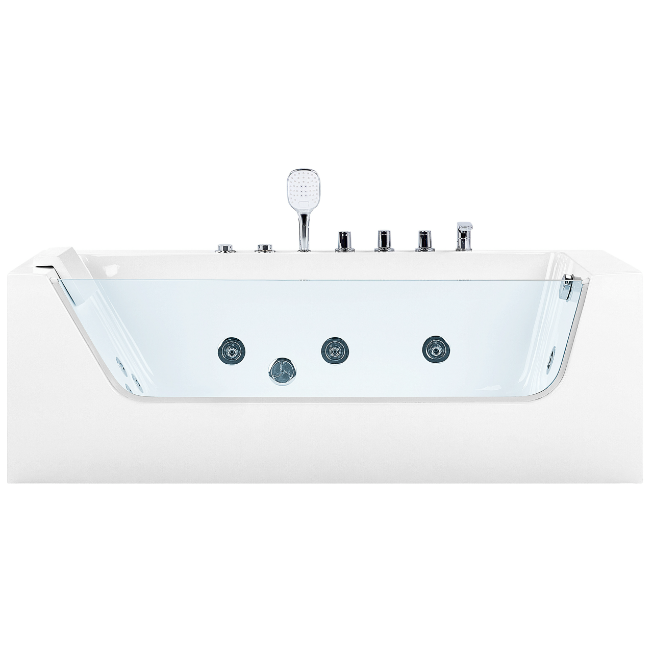 Cadă de colț LED cu hidromasaj PUQUIO Stânga 170 x 80 cm Alb [5]