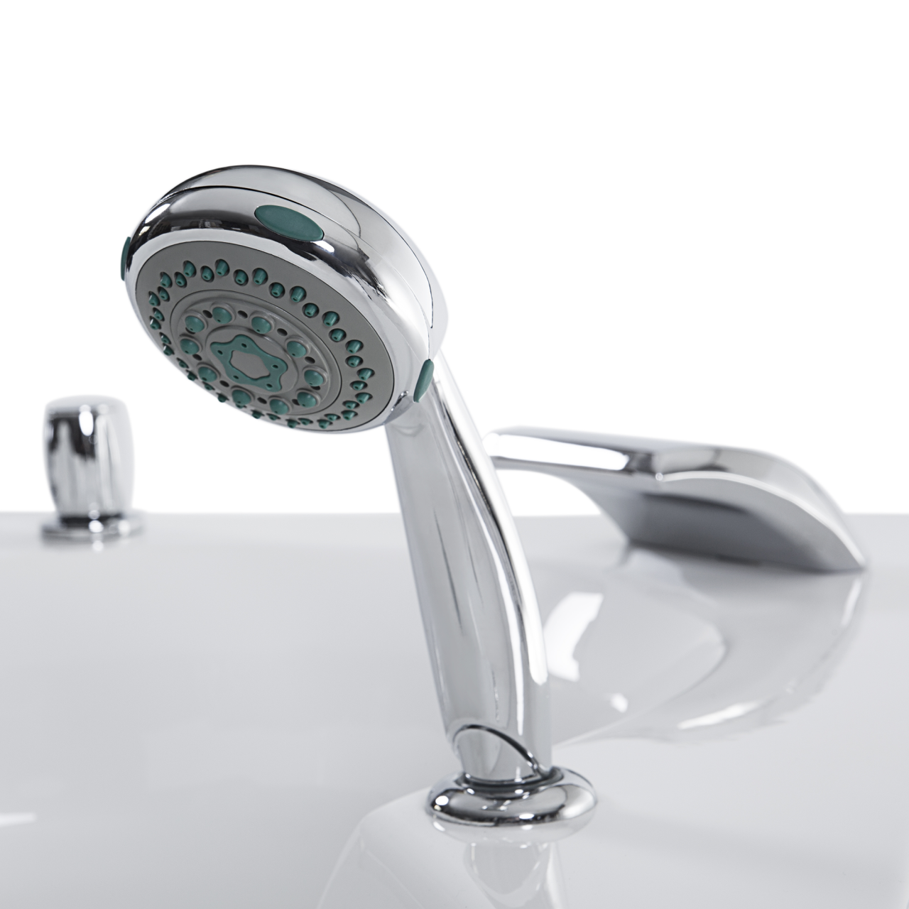 Corner LED bathtub with whirlpool SENADO 205 x 150 cm White [8]