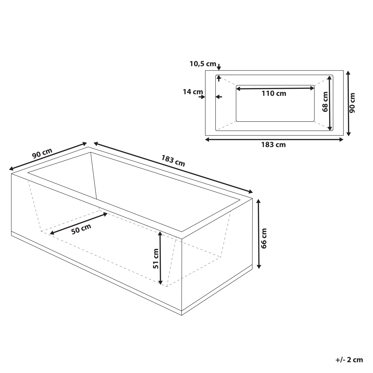 VARADERO LED corner bathtub with hydromassage Right 183 x 90 cm White [3]