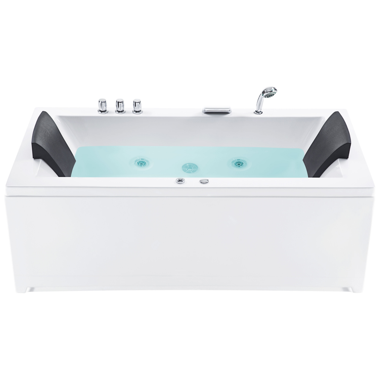 Corner LED bathtub with whirlpool VARADERO Left 183 x 90 cm White [4]