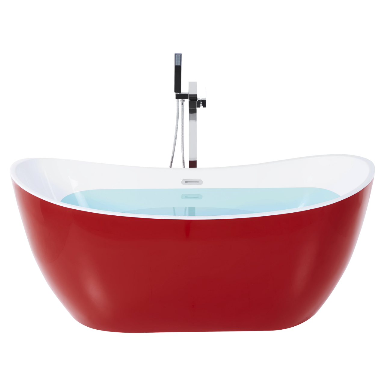 Cadă freestanding ANTIGUA 160 x 76 cm Roșu [2]