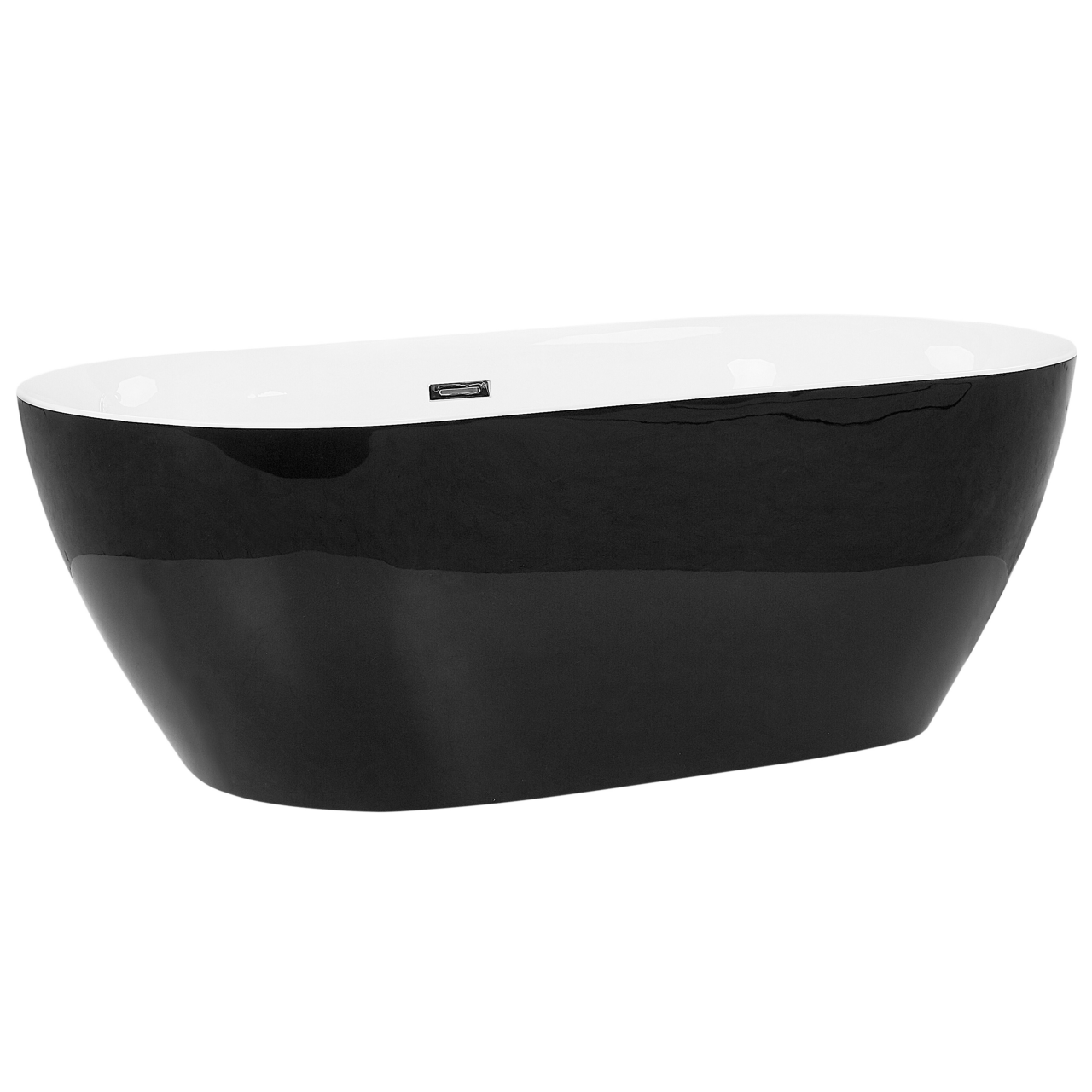 Cadă freestanding CARRERA 180 x 80 cm Negru [6]