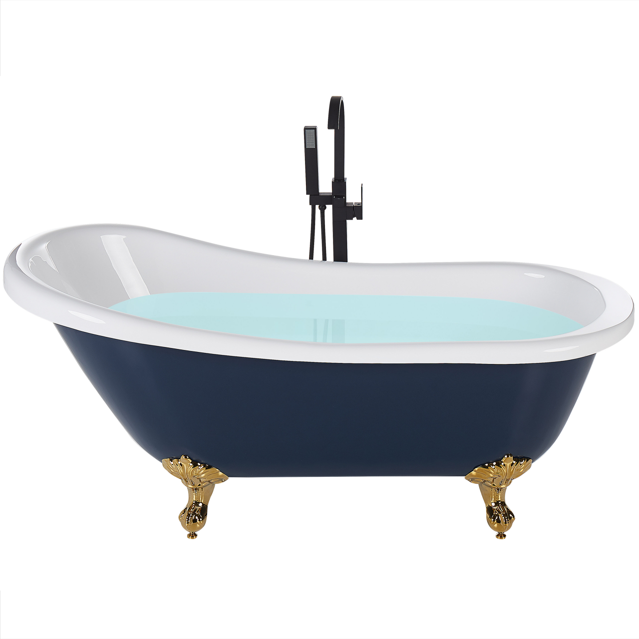 Freestanding bathtub CAYMAN 153 x 77 cm Blue [2]