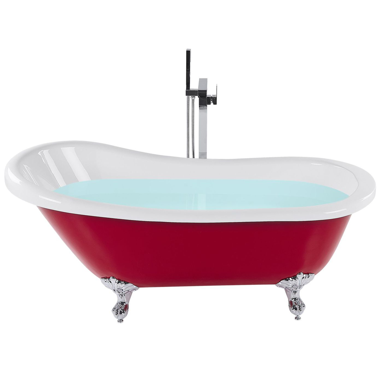 Freestanding bathtub CAYMAN 170 x 76 cm Red [2]