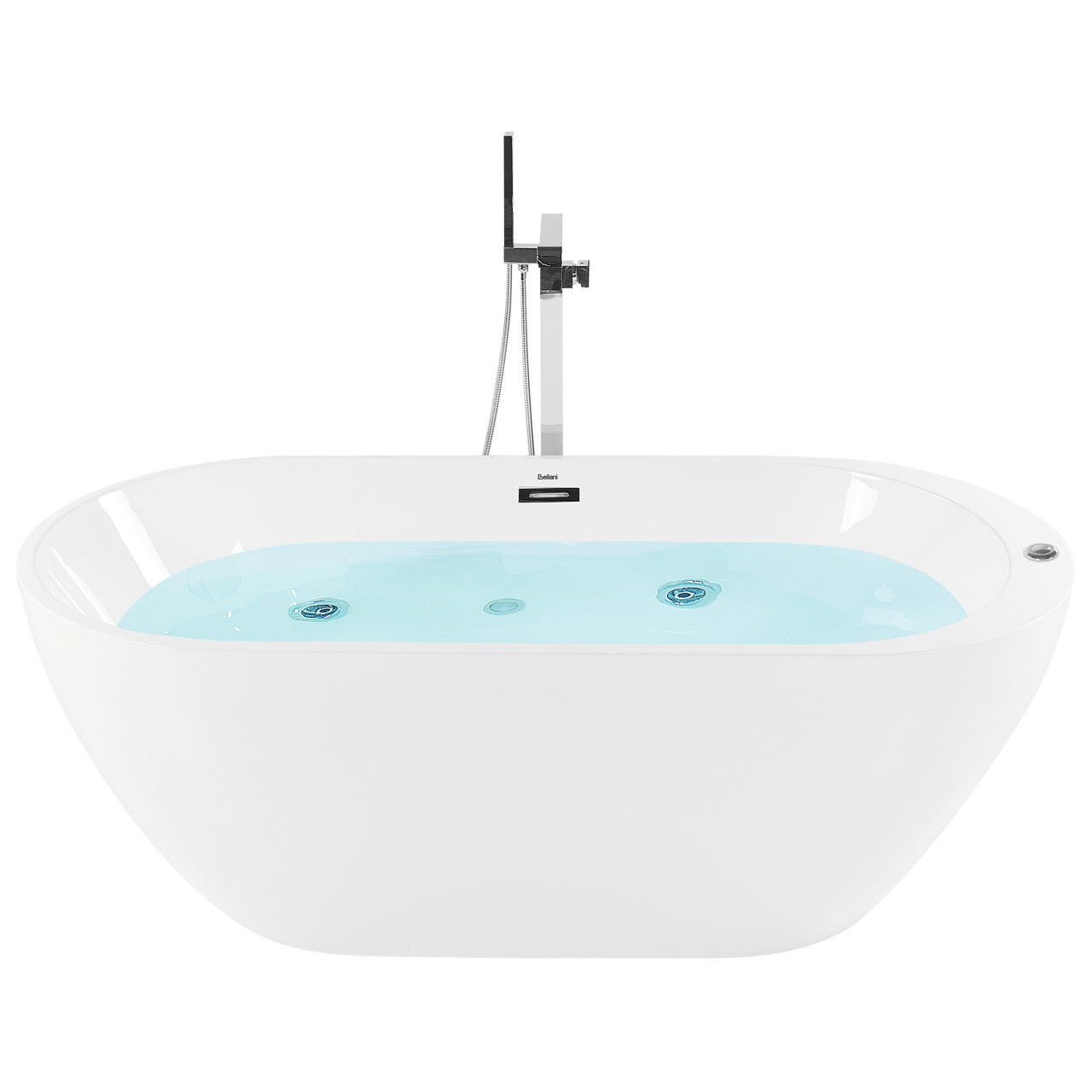 Cadă freestanding cu hidromasaj și LED NEVIS 170 x 80 cm Alb [5]