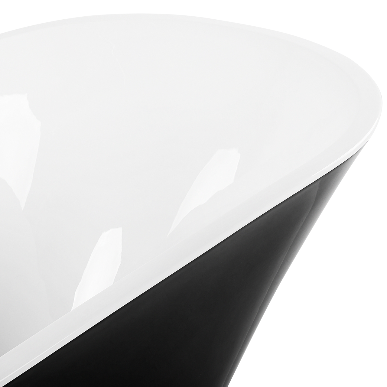 Cadă freestanding DULCINA 170 x 80 cm Negru/Alb [9]