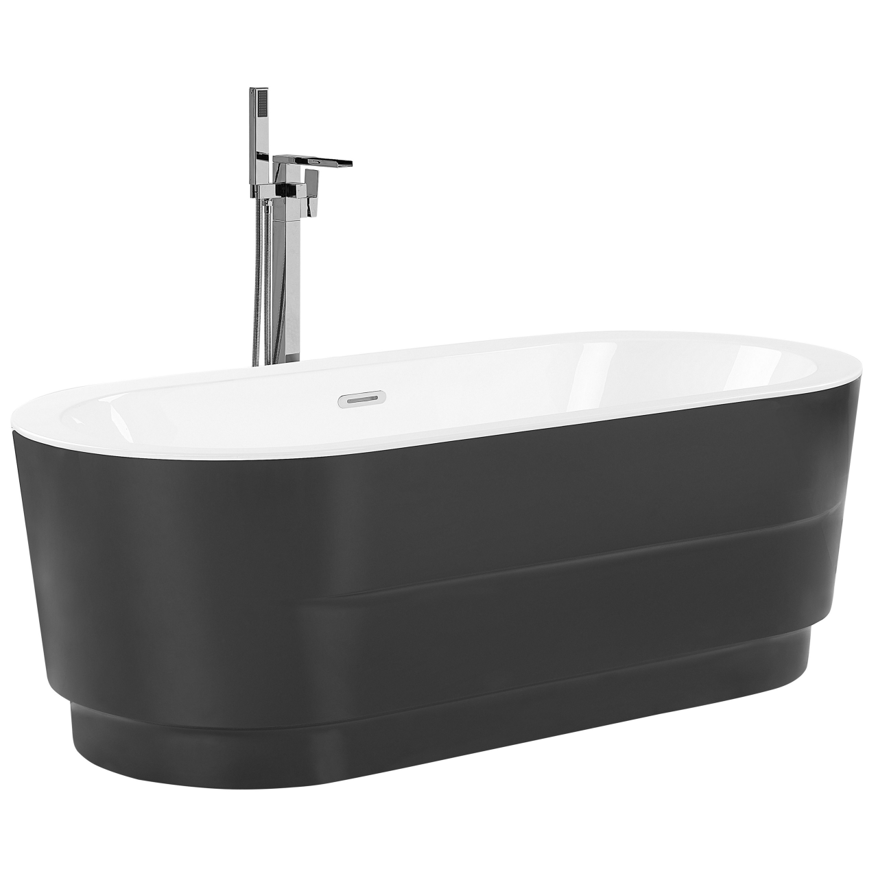 Freestanding bathtub EMPRESA 170 x 80 cm Black [4]