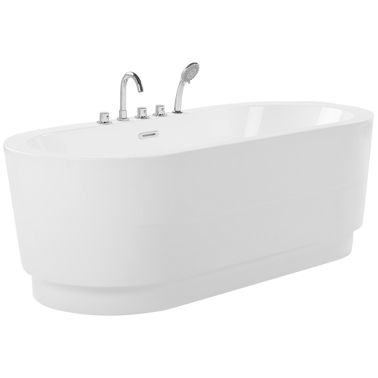 Bathtub freestanding EMPRESA with built-in elements 170 x 80 cm White [4]