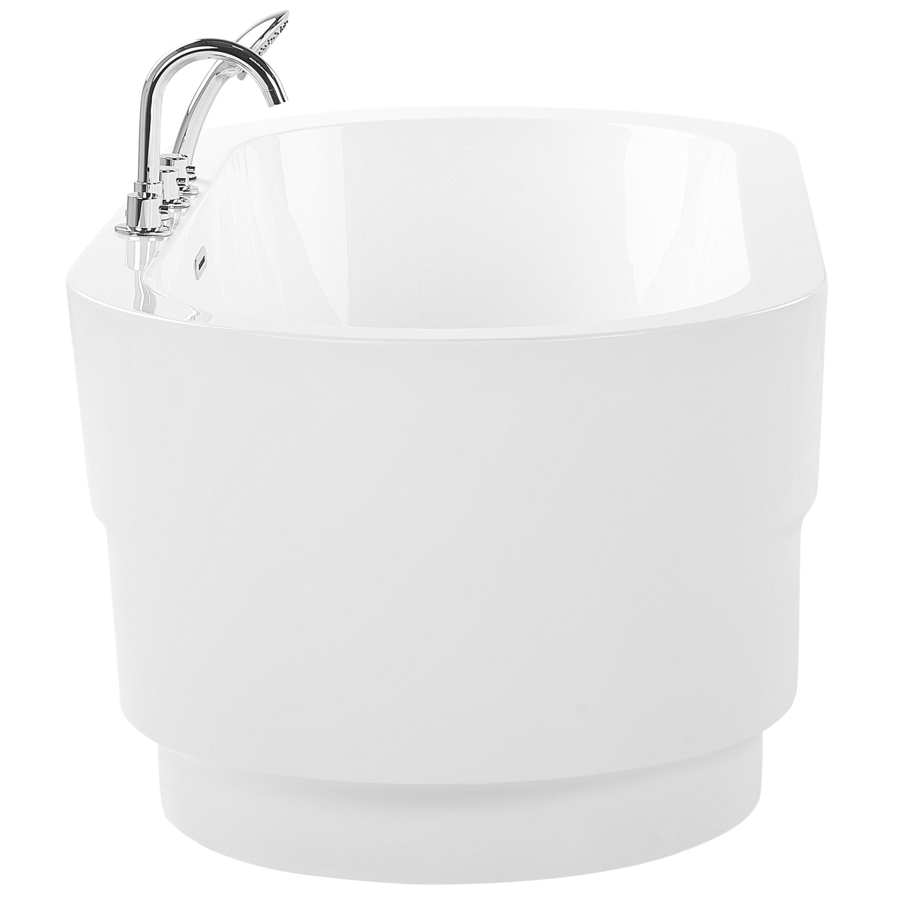 Freestanding bathtub EMPRESA with built-in elements 170 x 80 cm White [5]