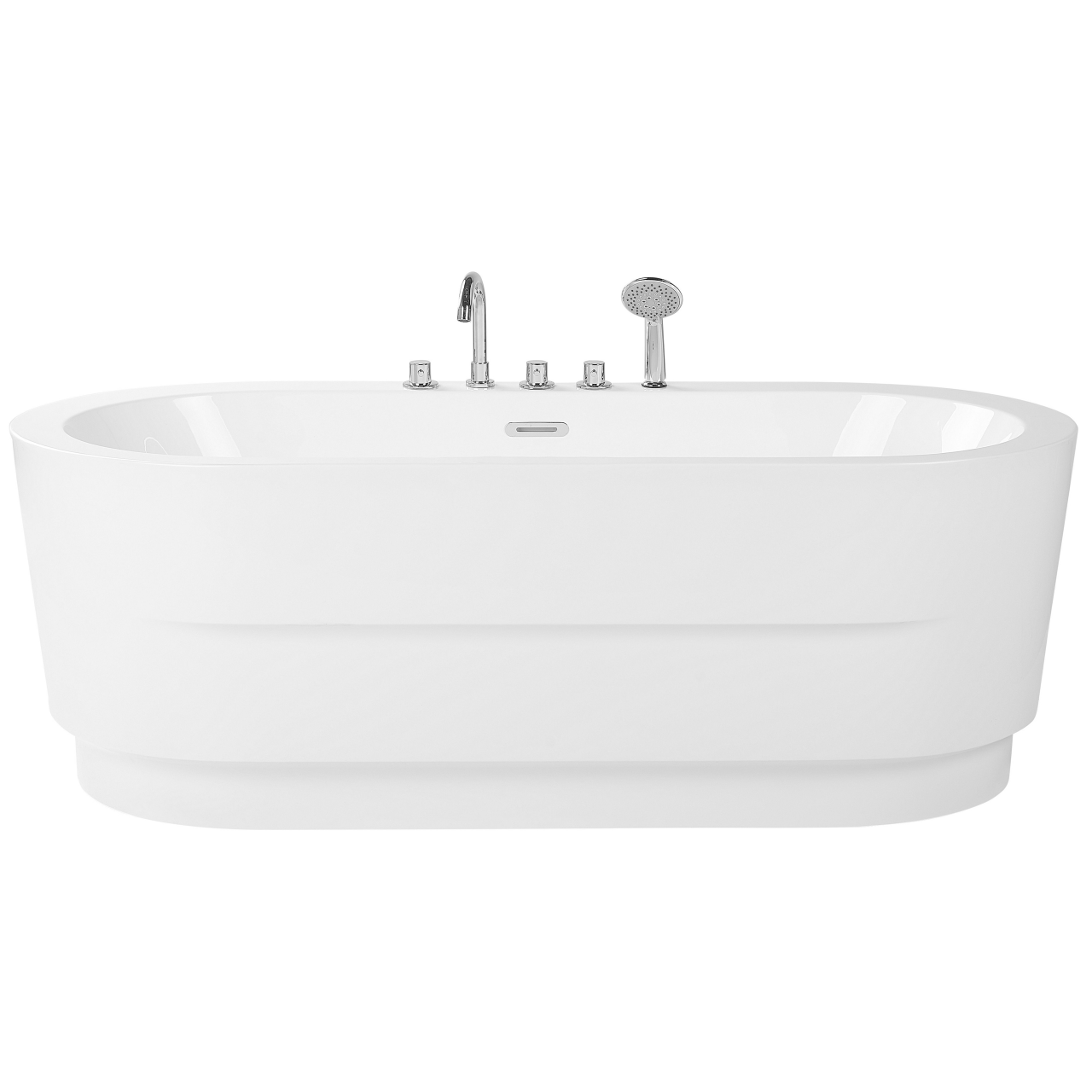Freestanding bathtub EMPRESA with built-in elements 170 x 80 cm White [2]