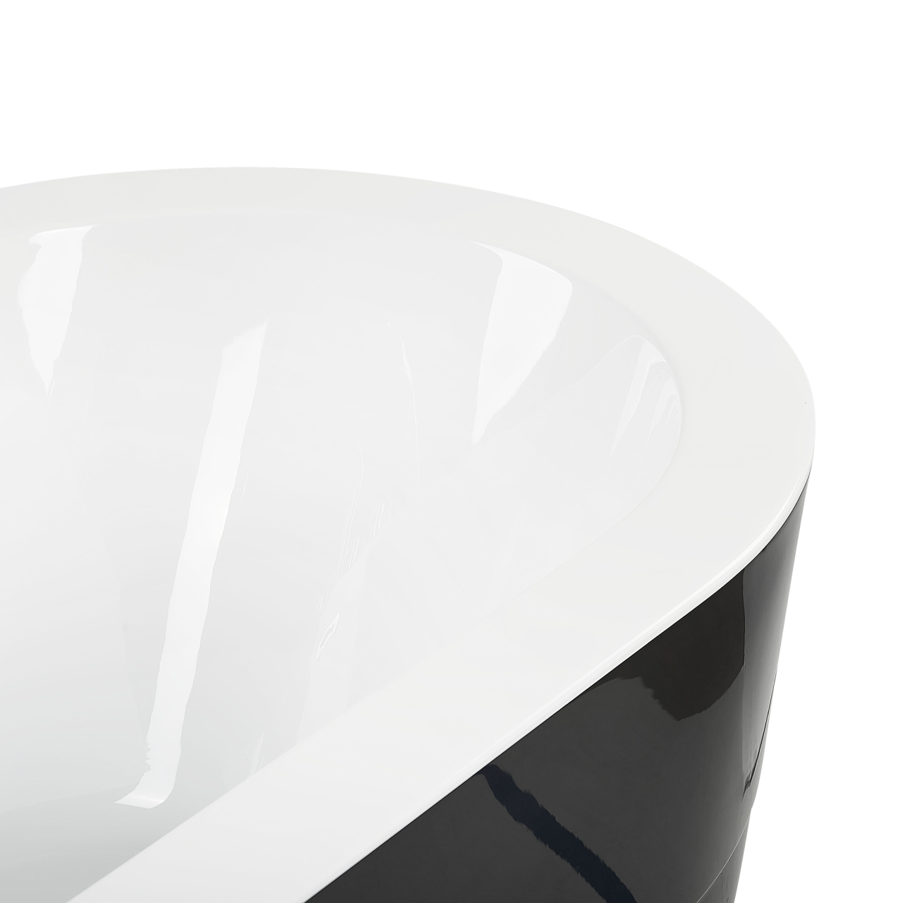 EMPRESA freestanding bathtub with built-in elements 170 x 80 cm Black [8]