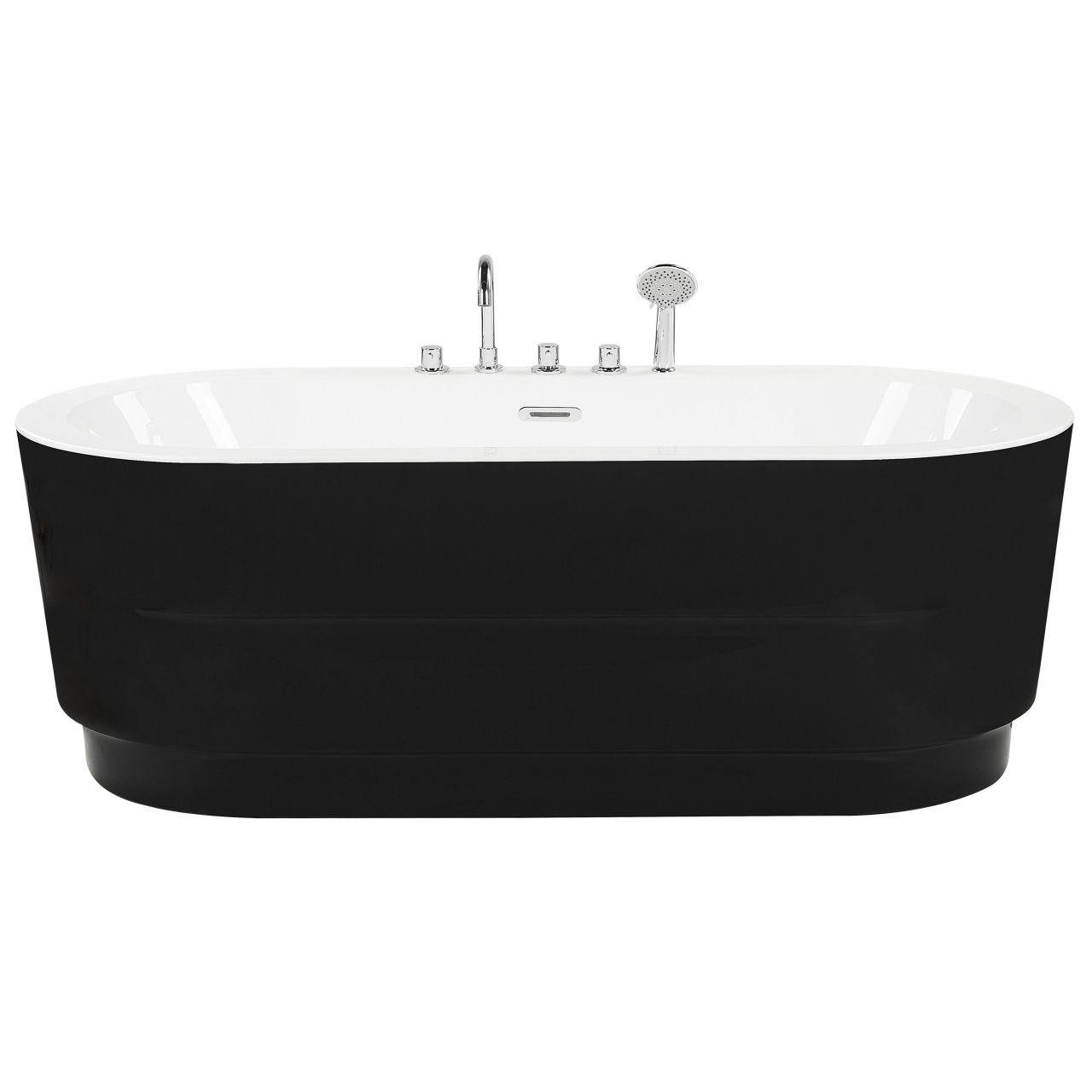 EMPRESA freestanding bathtub with built-in elements 170 x 80 cm Black [4]