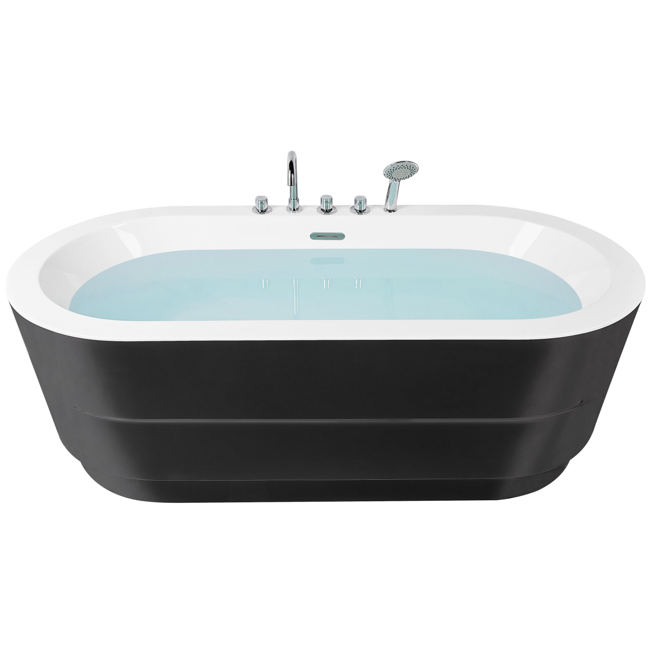 EMPRESA freestanding bathtub with built-in elements 170 x 80 cm Black [2]