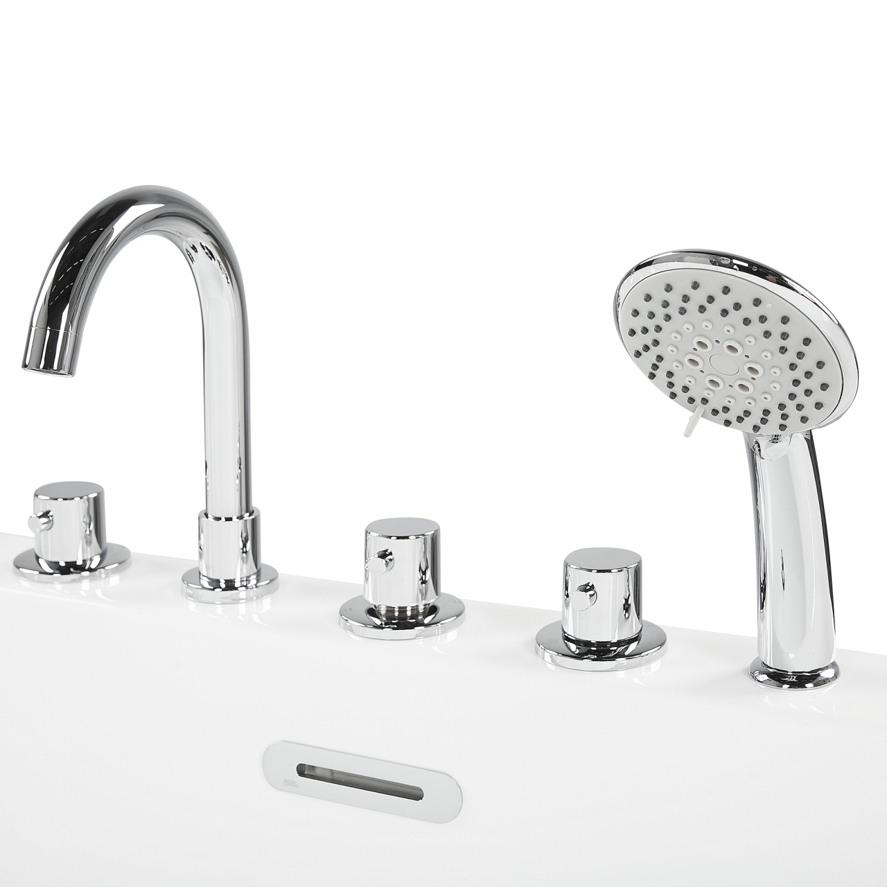 EMPRESA freestanding bathtub with built-in elements 170 x 80 cm Black [9]