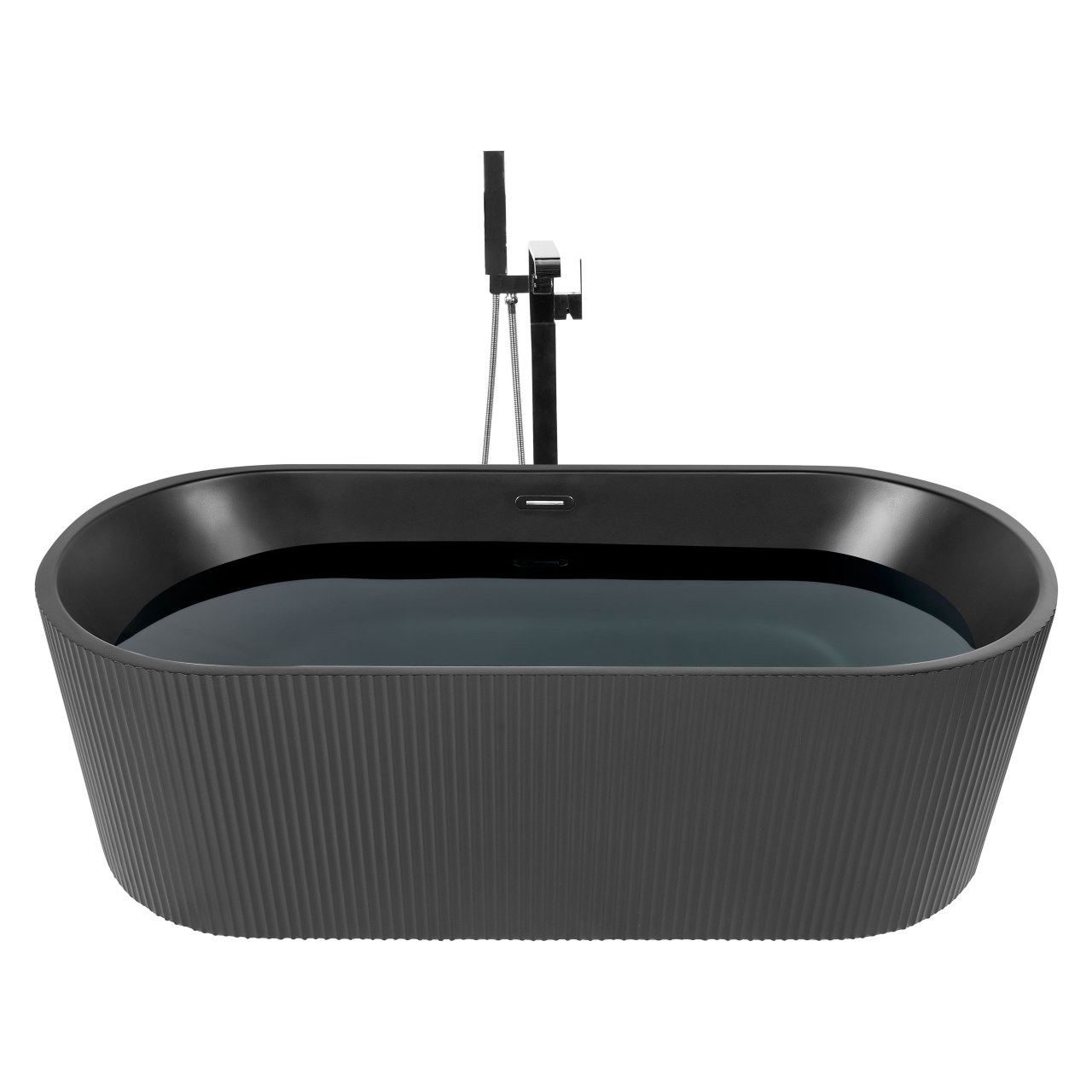 Freestanding bathtub GOCTA 169 x 80 cm Black [4]