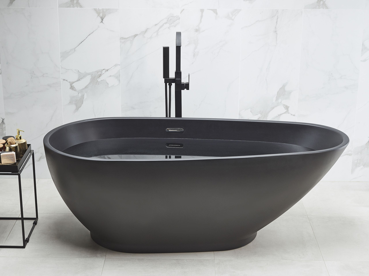 Freestanding bathtub GUIANA 173 x 82 cm Black [1]