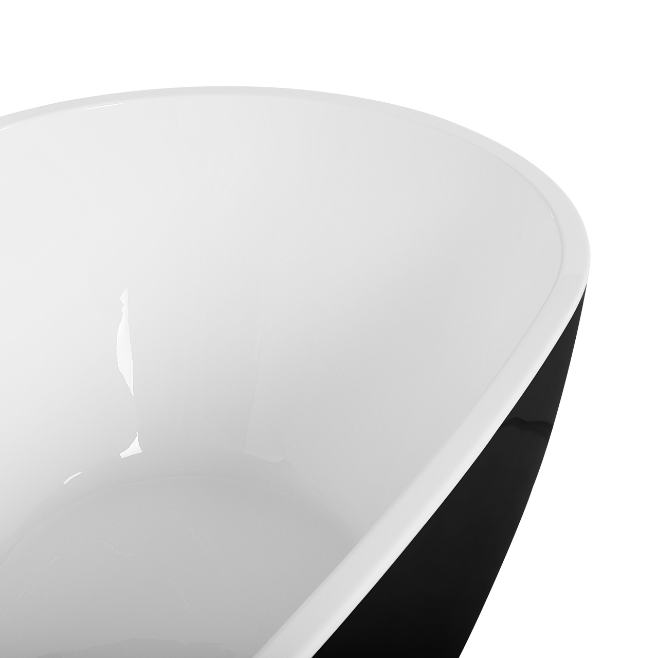 GUIANA freestanding bathtub 173 x 82 cm Black/White [6]