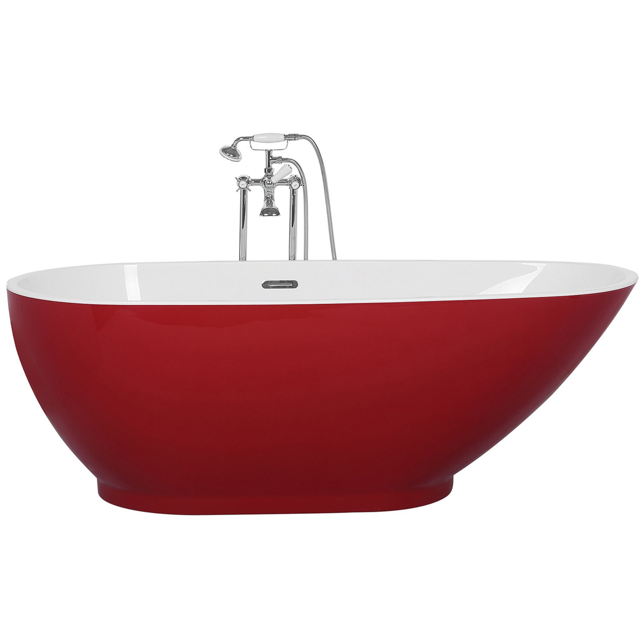 Freestanding bathtub GUIANA 173 x 82 cm Red [2]