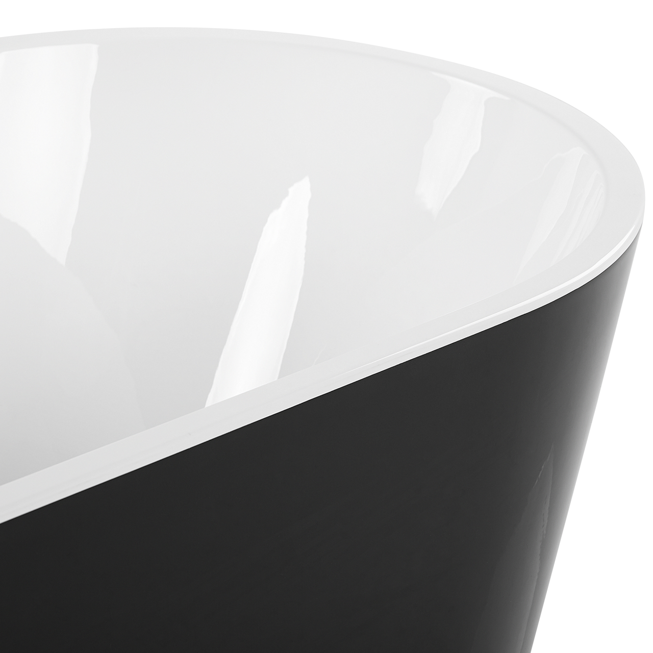 Freestanding bathtub HAVANA 150 x 75 cm Black/White [7]