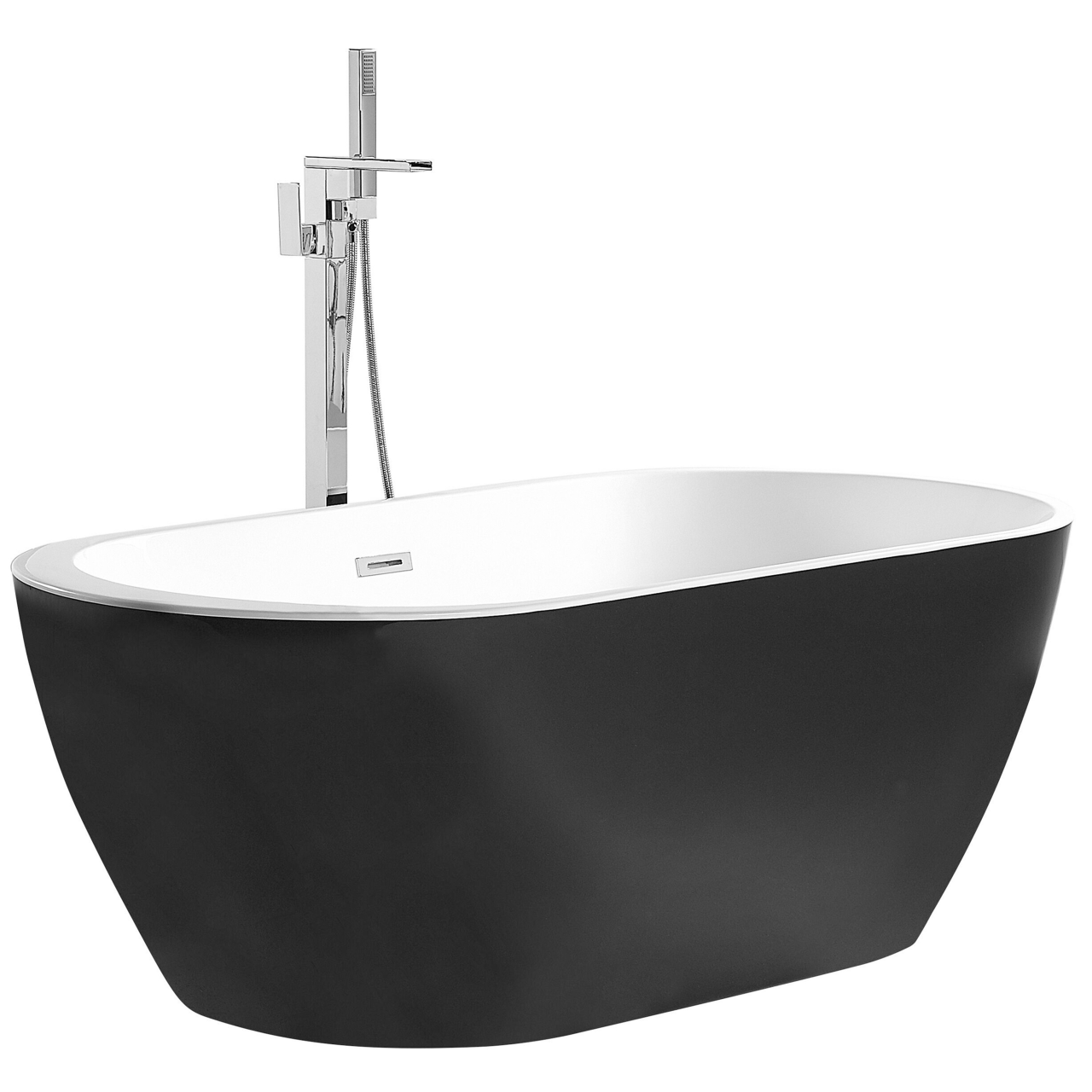 NEVIS freestanding bathtub 160 x 75 cm Black [4]