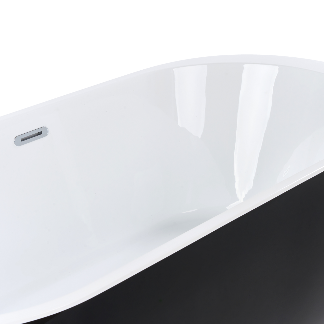 Freestanding bathtub NEVIS 170 x 80 cm Black [8]