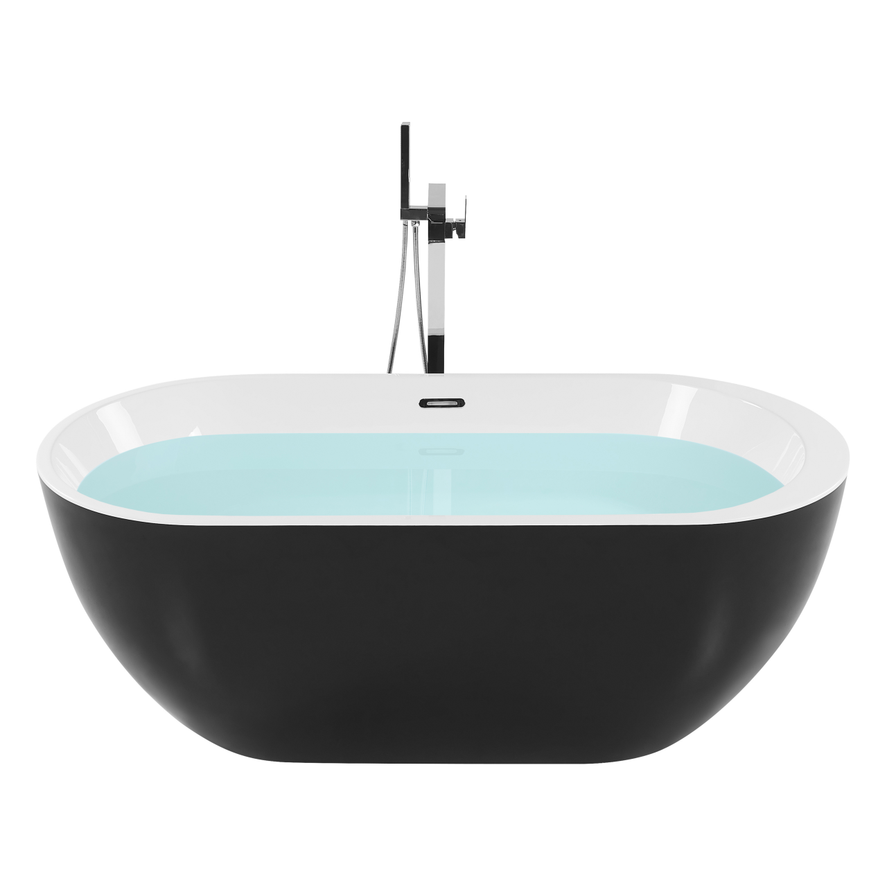 Freestanding bathtub NEVIS 170 x 80 cm Black [2]