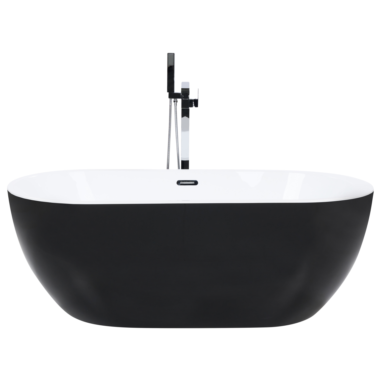 Freestanding bathtub NEVIS 170 x 80 cm Black [4]