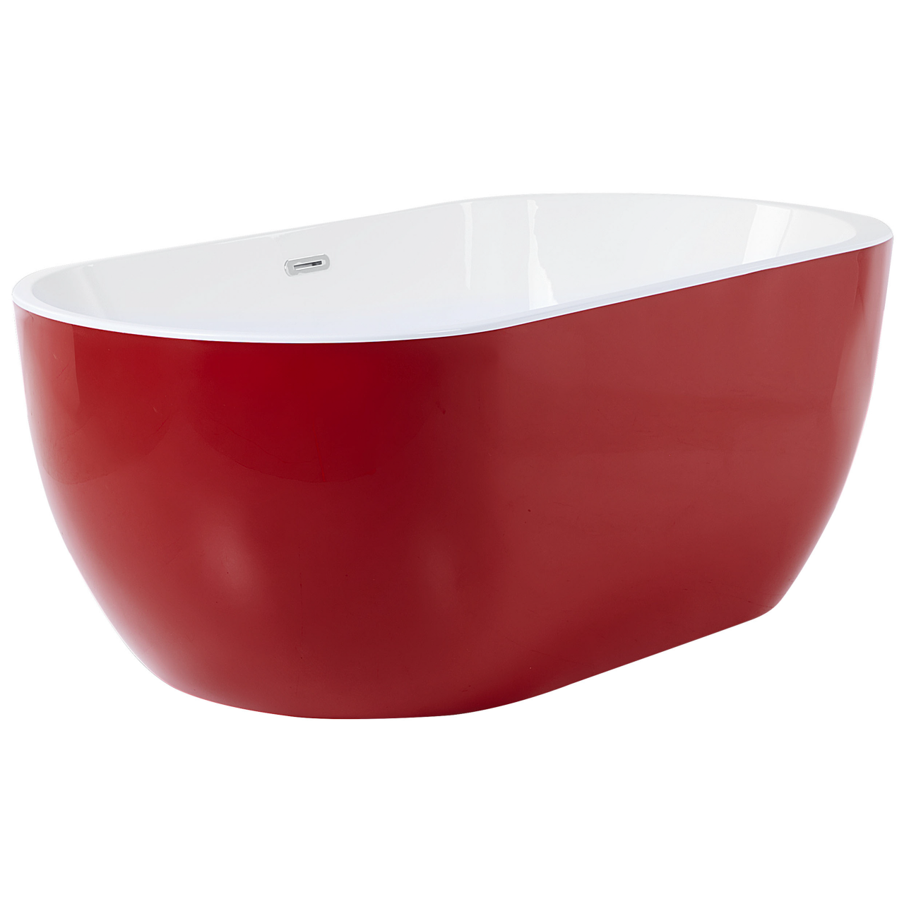 Freestanding bathtub NEVIS 170 x 80 cm Red [5]