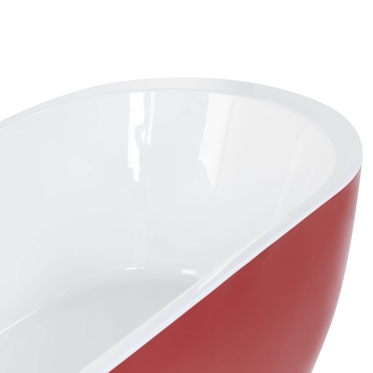 Freestanding bathtub NEVIS 170 x 80 cm Red [8]