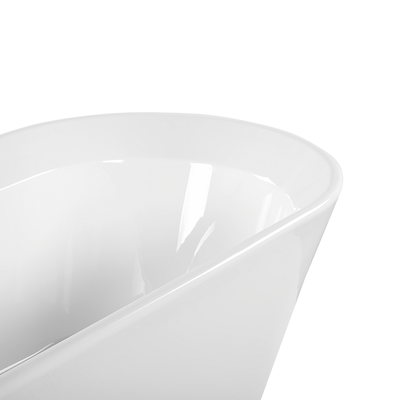 Freestanding bathtub OVALLE 170 x 80 cm White [7]