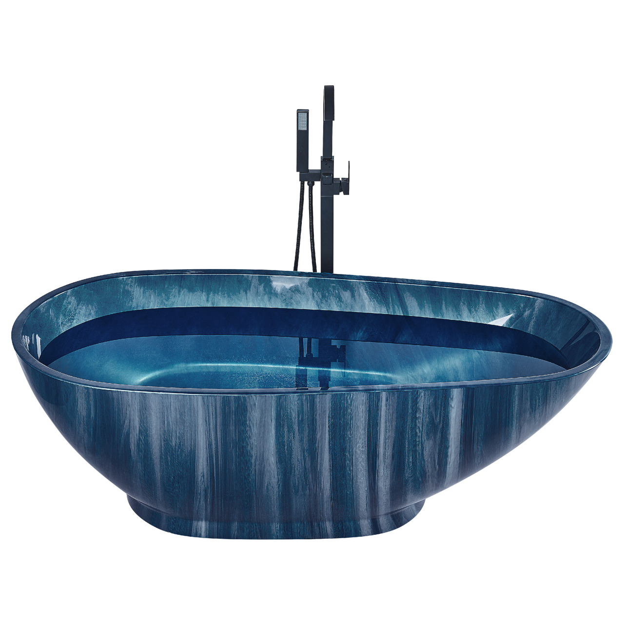 Freestanding bathtub RIOJA 170 x 80 cm Navy Blue [2]