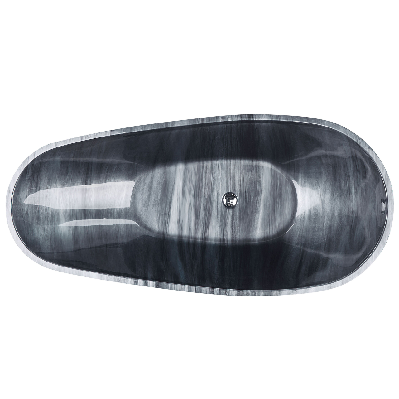 Freestanding bathtub RIOJA 170 x 80 cm Black marble [7]