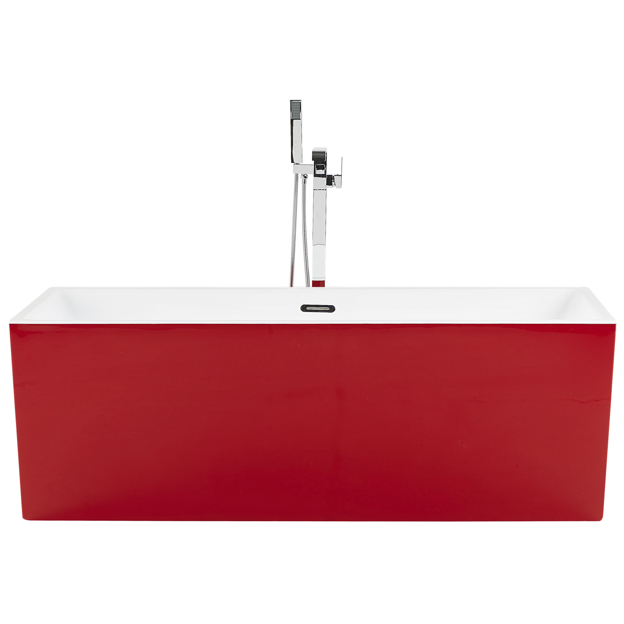 Freestanding bathtub RIOS 170 x 80 cm Red [4]