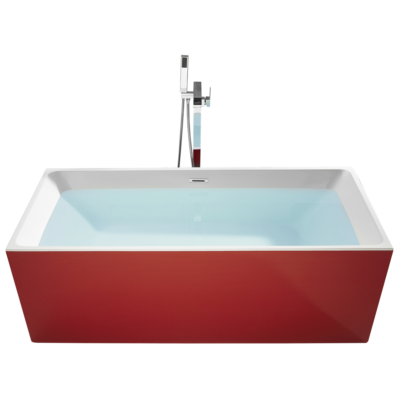 Freestanding bathtub RIOS 170 x 80 cm Red [2]