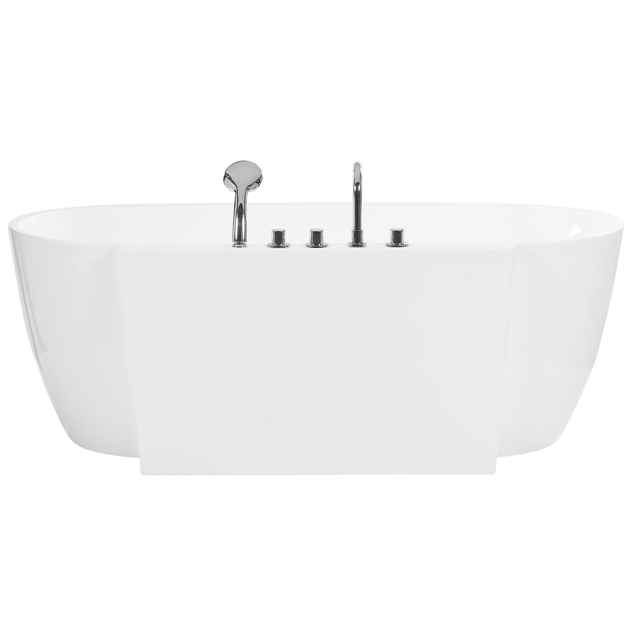 Freestanding bathtub ROTSO 170 x 80 cm White [6]